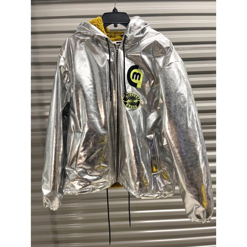 NEW Alexander McQueen McQ Metallic Hooded Jacket - Picture 2 of 10